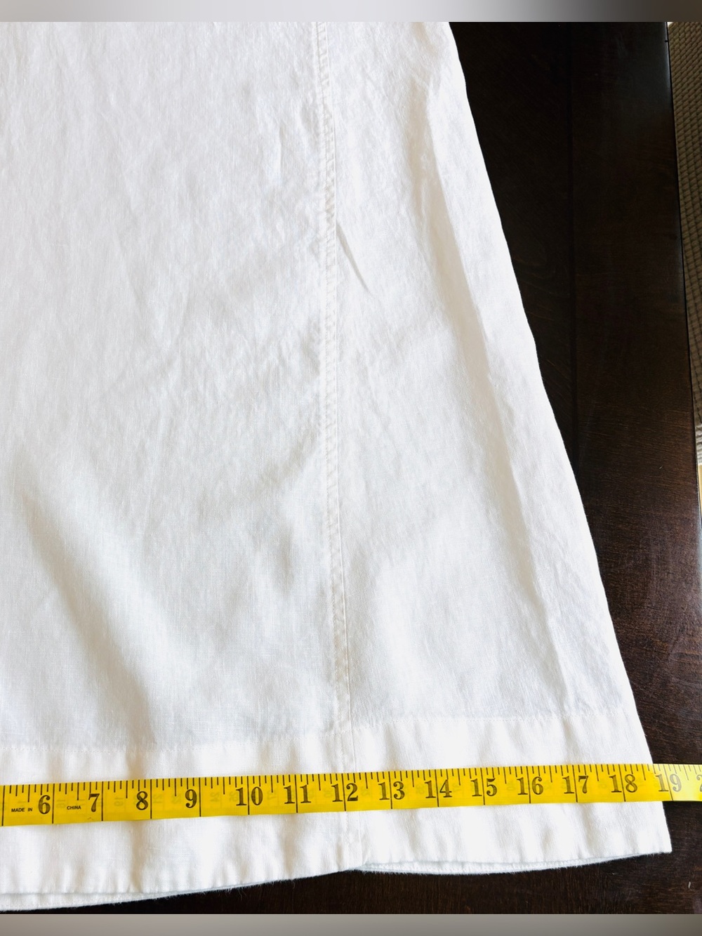 Anthroplogie White Linen Palazzo Pants Size 8 Wide Leg Boho Coastal - Picture 13 of 15